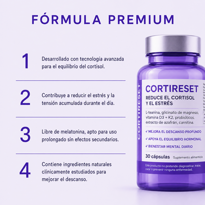 Cortisol Reset | Tu aliado natural contra el insomnio y el exceso de cortisol